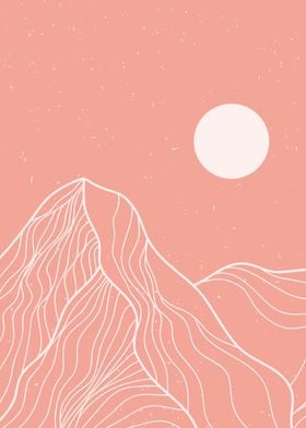 Mountain line art