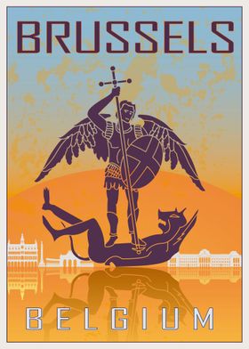 Brussels vintage poster