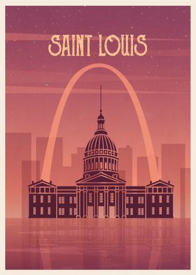 Saint Louis vintage poster