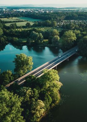 Bridge over a lake