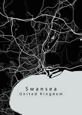 Swansea City Map