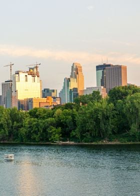 Minneapolis Skyline Sunset