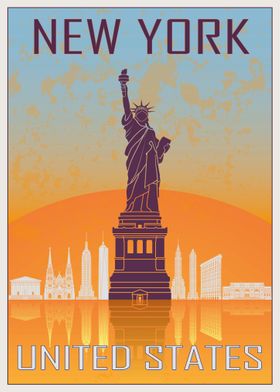 New york vintage poster