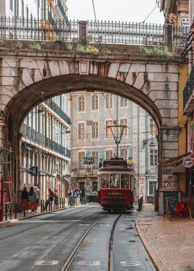 Lisbon Underpass Tram