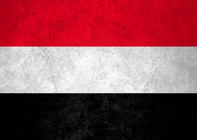 Flag of Yemen on Wall