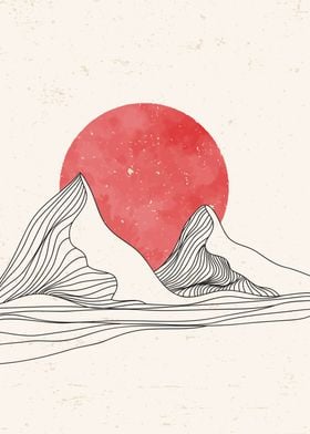 Mountain Line art