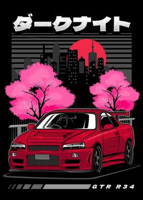 r34 skyline japanese car