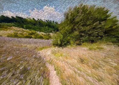 Abstract countryside trail