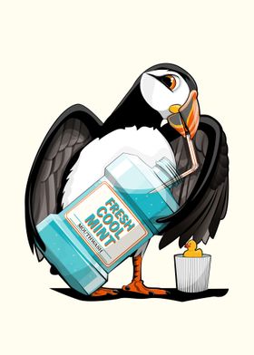 Puffin with Mouthwash