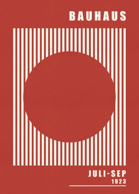 Poster Bauhaus circle red