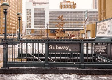 Subway Stop NYC Vintage