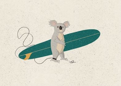 Surfing Koala