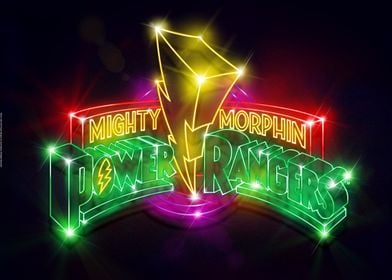 Mighty Morphin PR neon