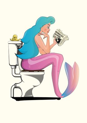 Mermaid on the Toilet