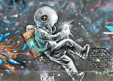 graffiti astronaut