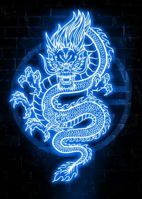 Blue Dragon Neon