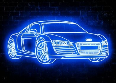 Audi R8 Neon Car