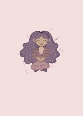 Purple magic zen girl