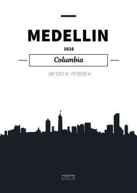 Medelin skyline poster