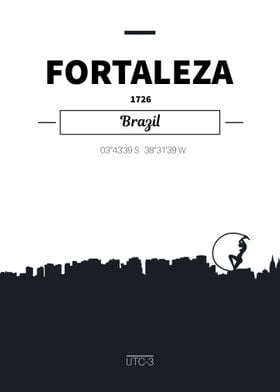 Fortaleza skyline poster