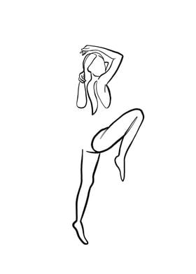 Woman Nude One Line