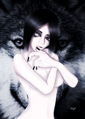 Girl With Wolf