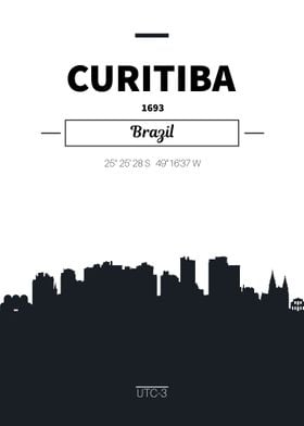 Curitiba skyline poster