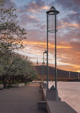 Canberra Lake Sunset