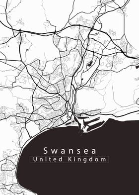 Swansea City Map