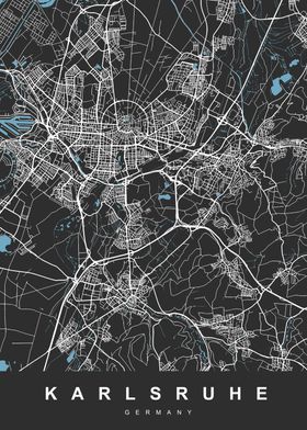 KARLSRUHE Map GERMANY