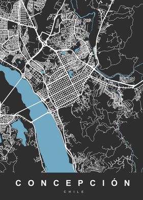 CONCEPCION Map CHILE 