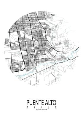 Puente Alto Map Circle