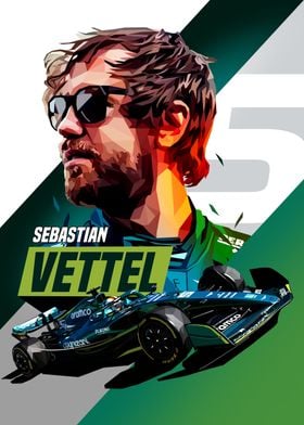 Vettel Posters Online - Shop | Unique Pictures, Displate Paintings Metal Prints