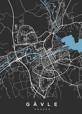 GAVLE Map SWEDEN