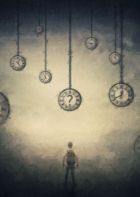 Person lost in time