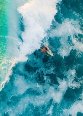 Surfer From Above