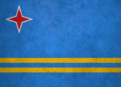 Flag of Aruba on Wall