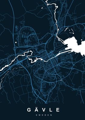 GAVLE Map SWEDEN