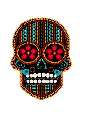 Skull vector background fo