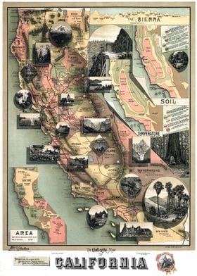 old map of california