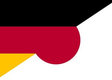 Deutschland Japan Flag