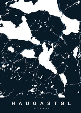 HAUGASTL Map NORWAY