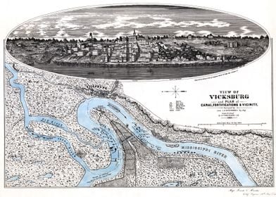 Old map of Vicksburg