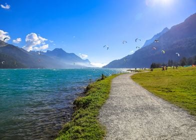 View of the lake