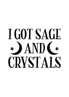 Sage Crystals Witches Gift