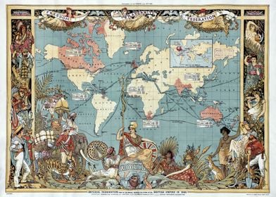 World map British Empire