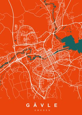 GAVLE Map SWEDEN