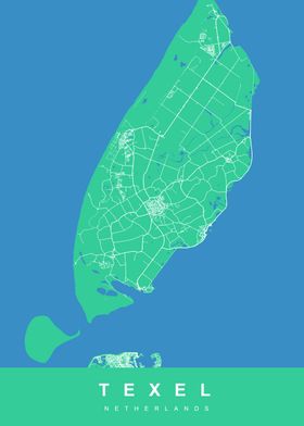 TEXEL Map NETHERLANDS