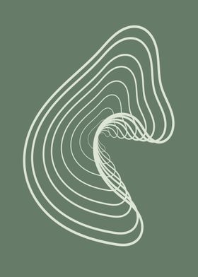 Green Abstract Line Shape