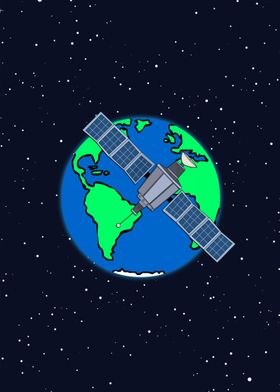 Earth and satellite 
